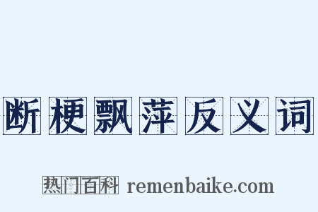 断梗飘萍反义词是什么意思的图片